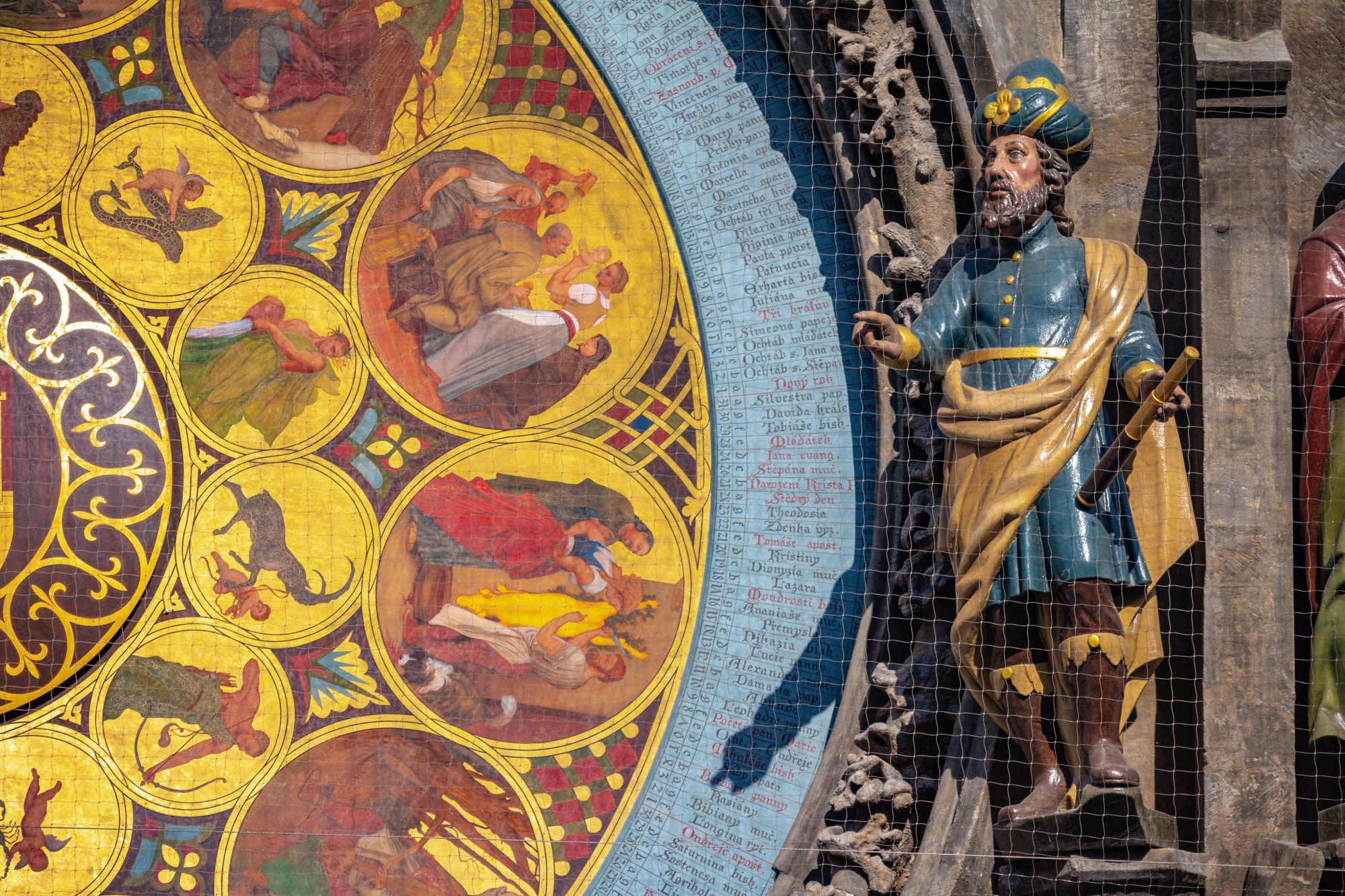 Detail of the Calendar dial on Astronomical Clock